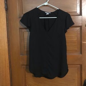 Simple professional cap-sleeve top